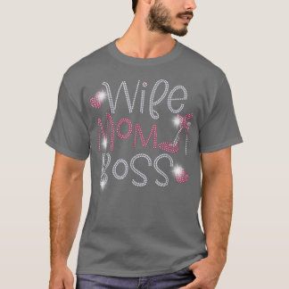 Ehefrau Mama Boss Bling Kristall Funny Geburtstag T-Shirt