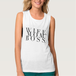 Ehefrau. Mama. Boss. Chic Typografie T-Shirt