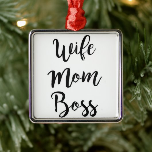 *EHEFRAU-MAMA BOSS*-CHRISTMAS ODER JEDERZEIT ORNAMENT AUS METALL (Baum)
