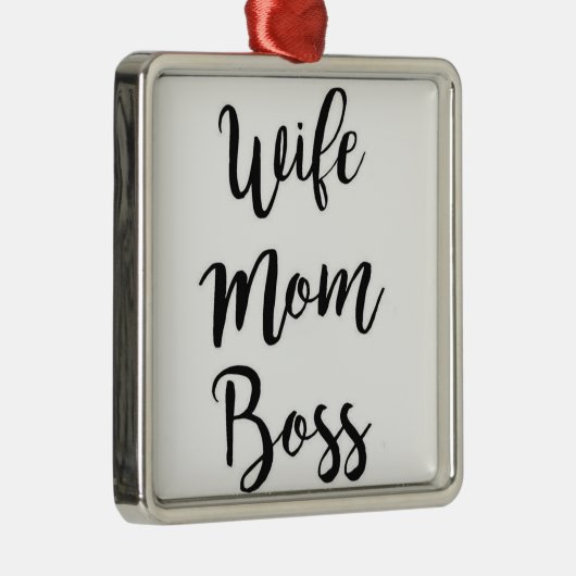 *EHEFRAU-MAMA BOSS*-CHRISTMAS ODER JEDERZEIT ORNAMENT AUS METALL (Rechts)