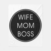 EHEFRAU MAMA BOSS FLEECEDECKE (Vorderseite)