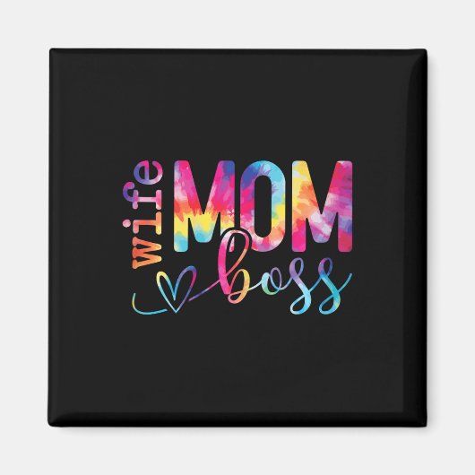 Ehefrau Mama Boss Funny Mütters Day Magnet (Vorne)