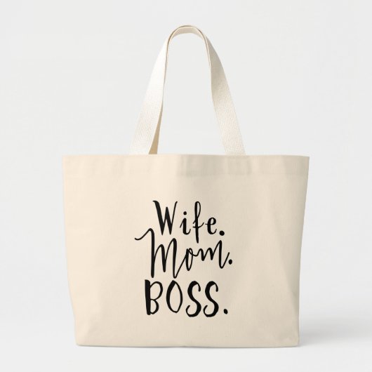 Ehefrau Mama Boss Geschenke Jumbo Stoffbeutel (Vorne)