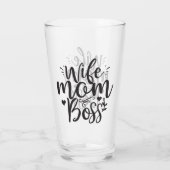 Ehefrau Mama Boss Glas (Rückseite)