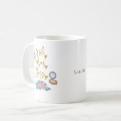 Ehefrau Mama Boss Gold Typografie/Name Kaffeetasse (Vorderseite Links)