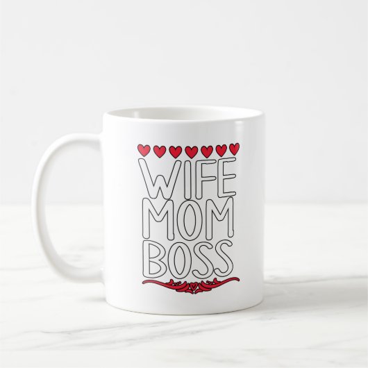Ehefrau, Mama, Boss Kaffeetasse (Links)