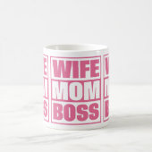 Ehefrau - Mama - Boss Kaffeetasse (Mittel)