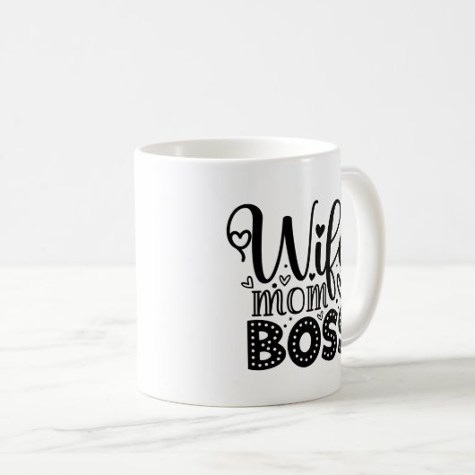 Ehefrau Mama Boss Kaffeetasse (VorderseiteRechts)
