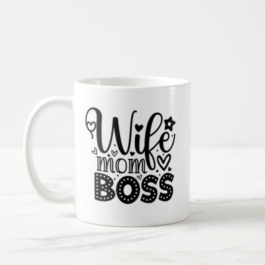 Ehefrau Mama Boss Kaffeetasse (Links)