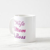 Ehefrau Mama Boss Kaffeetasse (Vorderseite Links)