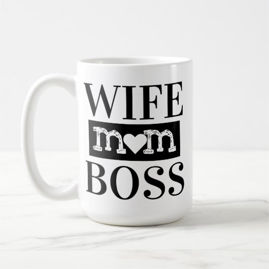 Ehefrau Mama Boss Kaffeetasse (Links)