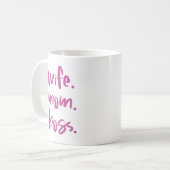 Ehefrau. Mama. Boss. Kaffeetasse (Vorderseite Links)