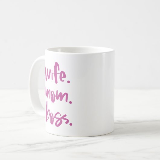 Ehefrau. Mama. Boss. Kaffeetasse (Vorderseite Links)
