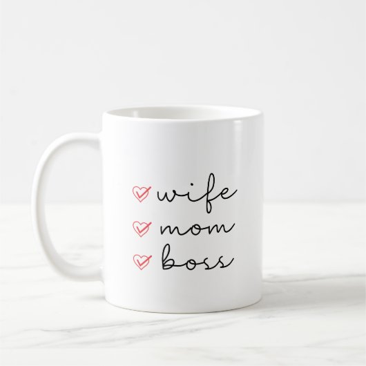 Ehefrau Mama Boss Kaffeetasse (Links)