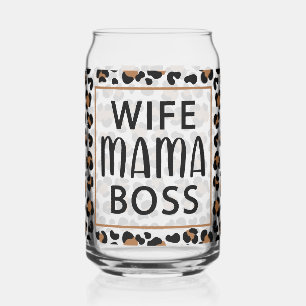 Ehefrau Mama Boss Leopard Print Dosenglas