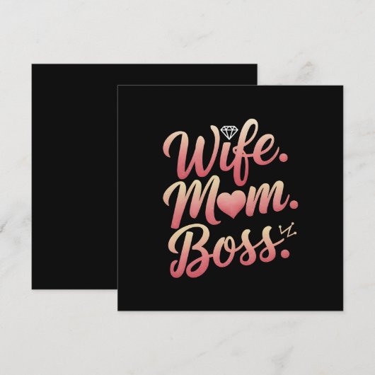 Ehefrau Mama Boss - Mütter Tag Geschenke Ideen (Vorne/Hinten)