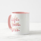Ehefrau Mama Boss - Mütter Tag Geschenke Ideen Tasse (Vorderseite Links)