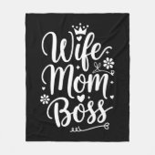 Ehefrau Mama Boss Niedliches Muttertagsgeschenk Fleecedecke (Vorderseite)