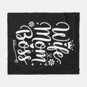 Ehefrau Mama Boss Niedliches Muttertagsgeschenk Fleecedecke (Vorderseite (Horizontal))