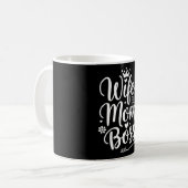 Ehefrau Mama Boss Niedliches Muttertagsgeschenk Kaffeetasse (Vorderseite Links)