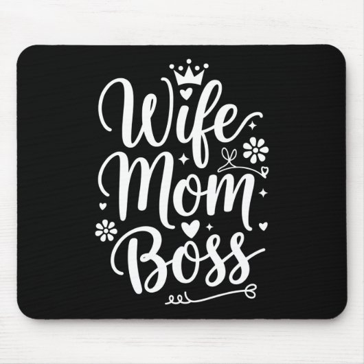Ehefrau Mama Boss Niedliches Muttertagsgeschenk Mousepad (Vorne)