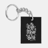 Ehefrau Mama Boss Niedliches Muttertagsgeschenk Schlüsselanhänger (Vorderseite links)