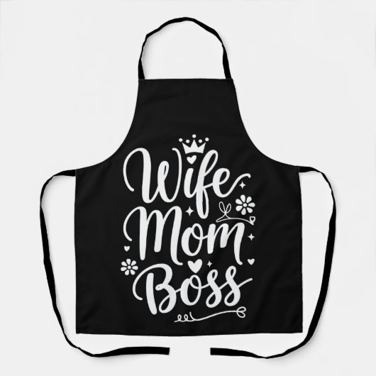 Ehefrau Mama Boss Niedliches Muttertagsgeschenk Schürze (Vorderseite)