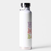 Ehefrau Mama Boss Retro Script Groovy Mutter Tag Trinkflasche (Rechts)