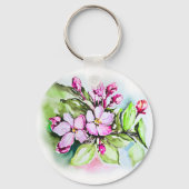 Ehefrau Mama Boss, rosa Blume Schlüsselanhänger (Rückseite)