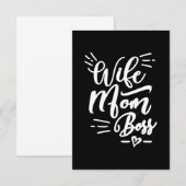 Ehefrau Mama Boss RSVP Karte (Vorne/Hinten)