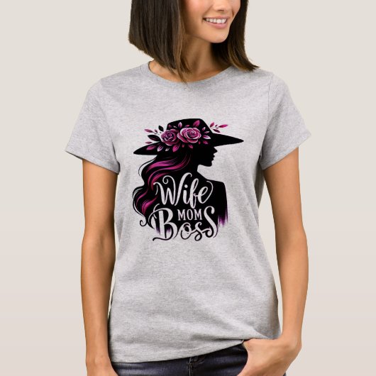 Ehefrau Mama Boss T-Shirt (Vorderseite)