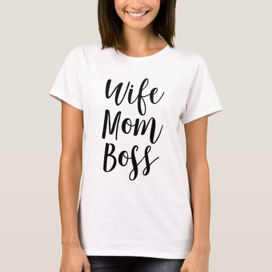 Ehefrau Mama Boss T-Shirt (Vorderseite)