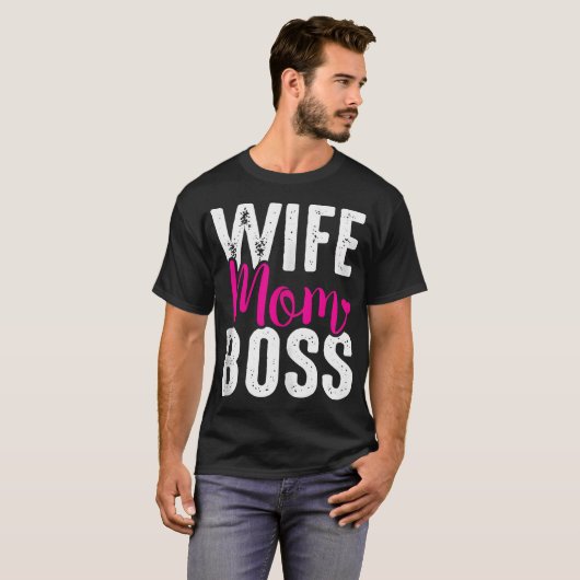 Ehefrau Mama Boss T-Shirt (Vorne ganz)