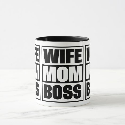 Ehefrau - Mama - Boss Tasse (Zentrum)