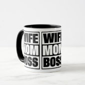 Ehefrau - Mama - Boss Tasse (Vorderseite Links)