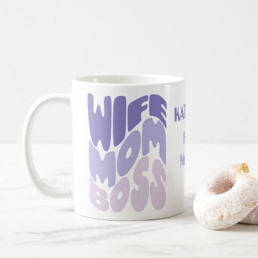 Ehefrau, Mama, Bossbrauch Kaffeetasse (Mit Donut)