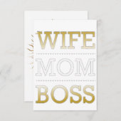 Ehefrau Mama Chef, Dankeskarte (Vorne/Hinten)