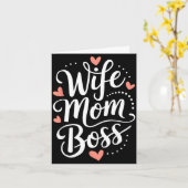 Ehefrau Mama Chef lustiger Muttertag  Karte (Gelbe Blume)