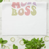 Ehefrau Mama Chef Retro Schriftzug Muttertag  Geschirrtuch (Gefaltet)