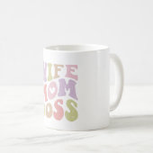 Ehefrau Mama Chef Retro Schriftzug Muttertag Kaffeetasse (VorderseiteRechts)