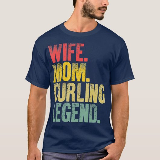 Ehefrau Mama Curling Legend T-Shirt (Vorderseite)