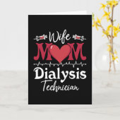 Ehefrau Mama Dialysis Techniker Nurse Tech Nephrol Karte (Gelbe Blume)
