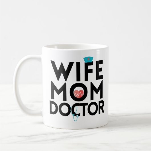 Ehefrau-Mama-Doktor Doctorate Graduation Coffee Kaffeetasse (Links)