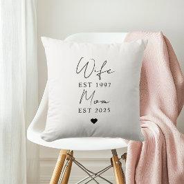 Ehefrau Mama EST 2025 | Personalisiertes Geschenk Kissen