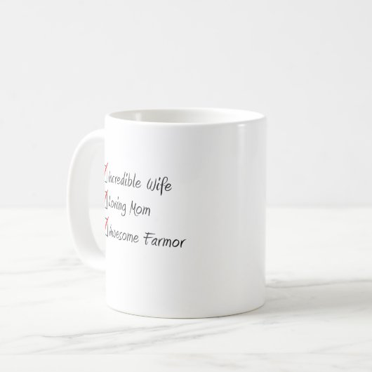 Ehefrau Mama Farmor Schwedische Frau Kaffeetasse (Vorderseite Links)