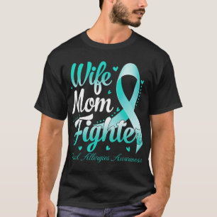 Ehefrau Mama Fighter Food Allergien Sensibilisieru T-Shirt