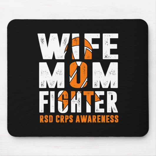 Ehefrau Mama Fighter Rsd Crps Bewusstsein Mousepad (Vorne)