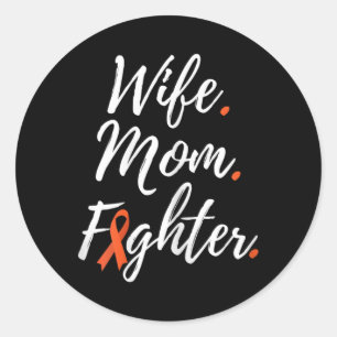 Ehefrau Mama Fighter Rsd Crps Bewusstsein Runder Aufkleber
