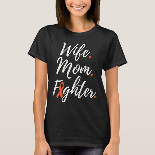 Ehefrau Mama Fighter Rsd Crps Bewusstsein T-Shirt (Vorderseite)
