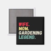 Ehefrau Mama Gartenlegende Retro-lustige Pflanze Magnet (Vorderseite/Rückseite)